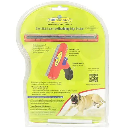 FURminator DeShedding Tool For Dogs Package Backside